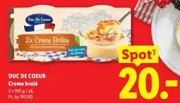 Lidl DUC DE COEUR Creme brulé tilbud