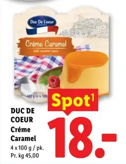 Lidl DUC DE COEUR Crème Caramel tilbud