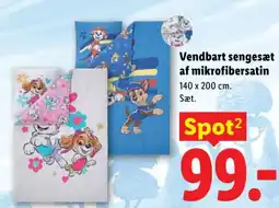 Lidl Vendbart sengesæt af mikrofibersatin tilbud