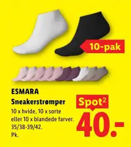 Lidl ESMARA Sneakerstrømper tilbud