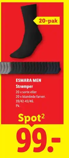 Lidl ESMARA MEN Strømper tilbud
