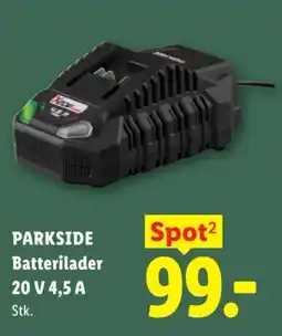 Lidl PARKSIDE Batterilader 20 V 4,5 A tilbud