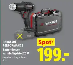 Lidl PARKSIDE PERFORMANCE Batteridreven varmluftspistol 20 V tilbud