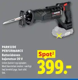 Lidl PARKSIDE PERFORMANCE Batteridreven bajonetsav 20 V tilbud