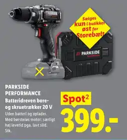 Lidl PARKSIDE PERFORMANCE Batteridreven bore- og skruetrækker 20 V tilbud