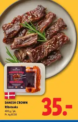 Lidl DANISH CROWN Ribsteaks tilbud