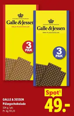Lidl GALLE & JESSEN Pålægschokolade tilbud