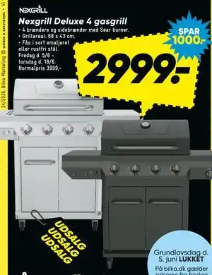 Bilka Nexgrill Deluxe 4 gasgrill tilbud