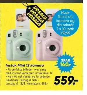 Bilka Instax Mini 12 kamera tilbud
