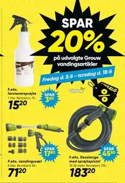 Bilka Spar 20% på udvalgte Grouw vandingsartikler tilbud
