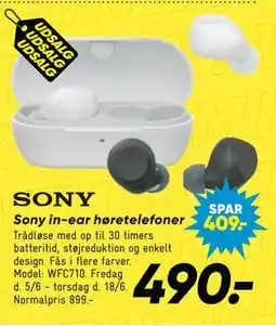 Bilka Sony in-ear høretelefoner tilbud