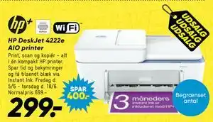 Bilka HP DeskJet 4222e AIO printer tilbud