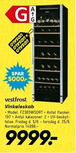 Bilka vestfrost Vinkøleskab tilbud