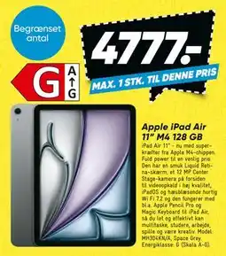 Bilka Apple iPad Air 11” M4 128 GB tilbud