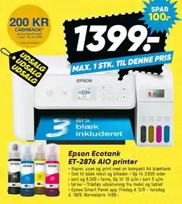 Bilka Epson Ecotank ET-2876 AIO printer tilbud