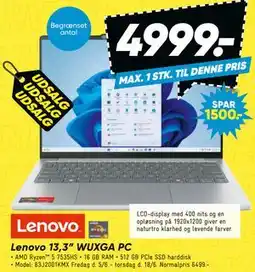 Bilka Lenovo 13,3” WUXGA PC tilbud
