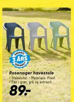Bilka Rosenager havestole tilbud