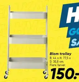 Bilka Blom trolley tilbud