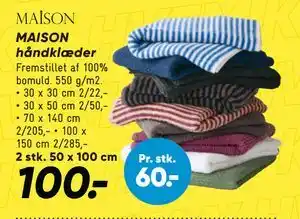Bilka MAISON håndklæder tilbud