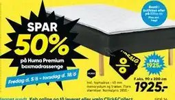 Bilka SPAR 50% på Huma Premium boxmadrassenge tilbud