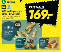 Bilka XXL kyllingespyd eller -brystfilet tilbud