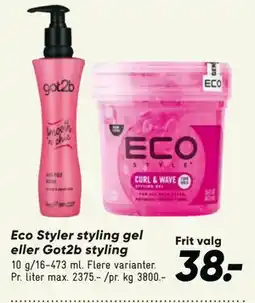 Bilka Eco Styler styling gel eller Got2b styling tilbud