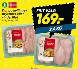Bilka Danpo kyllingebrystfilet eller -inderfilet tilbud