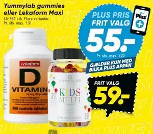 Yummylab gummies eller Lekaform Maxi