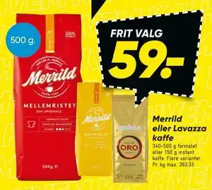 Bilka Merrild eller Lavazza kaffe tilbud