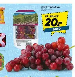 Bilka Stenfri røde druer tilbud