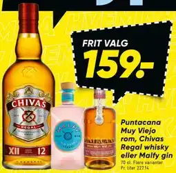 Bilka Puntacana Muy Viejo rom, Chivas Regal whisky eller Malfy gin tilbud