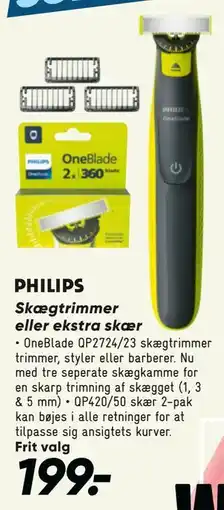 Bilka PHILIPS Skægtrimmer eller ekstra skær tilbud