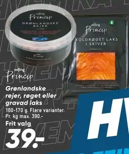 Bilka Grønlandske rejer, røget eller gravad laks tilbud