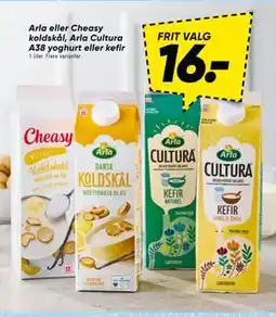 Bilka Arla eller Cheasy koldskål, Arla Cultura A38 yoghurt eller kefir tilbud