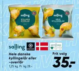 Bilka Hele danske kyllingelår eller -overlår tilbud