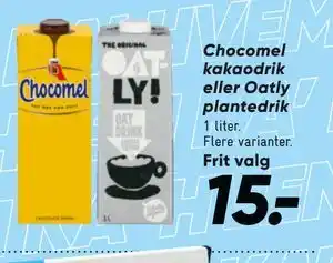 Chocomel kakaodrik eller Oatly plantedrik