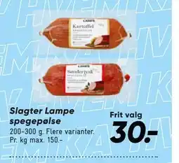 Bilka Slagter Lampe spegepølse tilbud