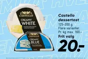 Bilka Castello dessertost tilbud