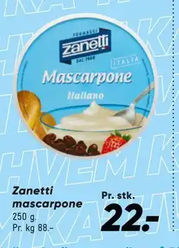 Bilka Zanetti mascarpone tilbud