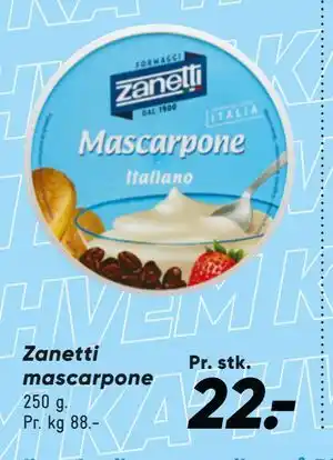 Bilka Zanetti mascarpone tilbud
