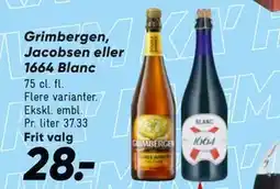 Bilka Grimbergen, Jacobsen eller 1664 Blanc tilbud