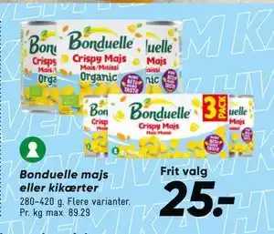 Bilka Bonduelle majs eller kikærter tilbud