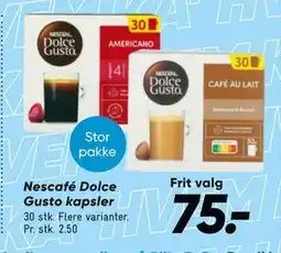 Bilka Nescafé Dolce Gusto kapsler tilbud
