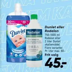 Bilka Dunlet eller Rodalon tilbud