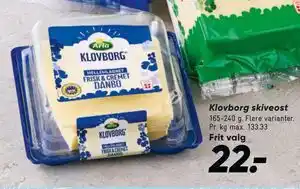 Bilka Klovborg skiveost tilbud