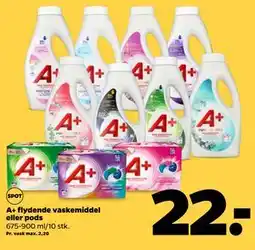 Netto A+ flydende vaskemiddel eller pods tilbud