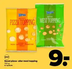Netto Revet pizza- eller mexi topping tilbud