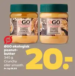 Netto ØGO økologisk peanutbutter tilbud