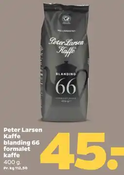 Netto Peter Larsen Kaffe blanding 66 formalet kaffe tilbud