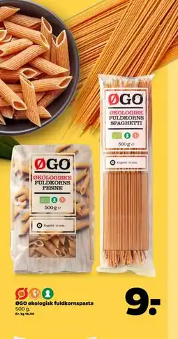 Netto ØGO økologisk fuldkornspasta tilbud